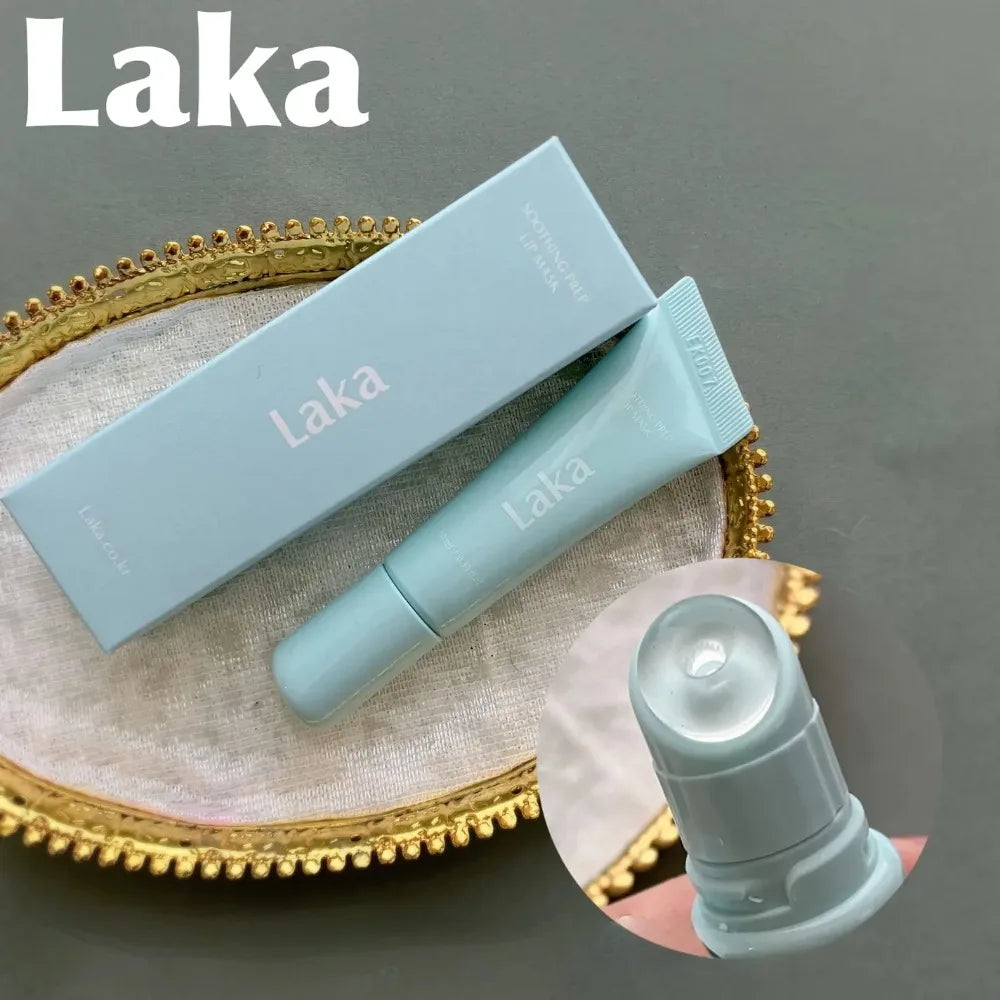 Laka Soothing Prep Lip Mask 10ml Original 3-in-1 Lip Mask Soft Quick Peel-Off Mineral Hydrating Moisturizing Cooling Lip Blam