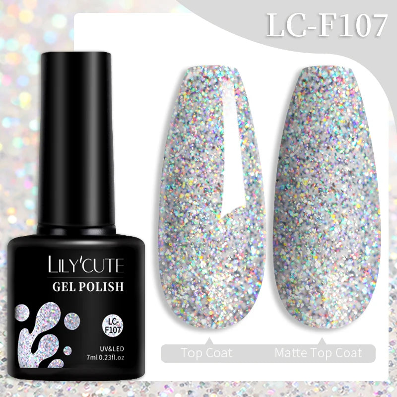 LILYCUTE 7ml 9D Cat Magnetic Gel Nail Polish Iridescent Magnet Semi