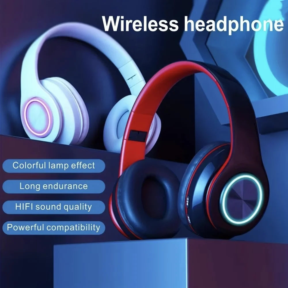 B39 Bluetooth Headset Foldable Headphones HiFi Stereo Earphone With Mic Support SD Card FM For Xiaomi Iphone Sumsamg Phone