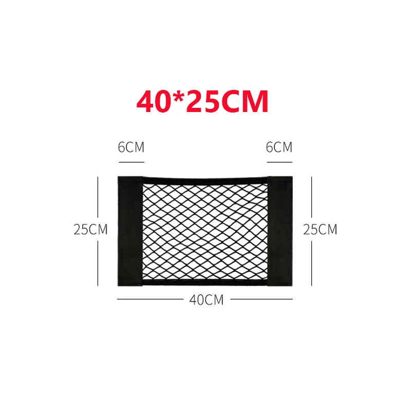 Car Trunk Storage Bag Nylon Mesh Nets Auto Back Rear Trunk Organizer Elastic String Luggage Net Holder Pocket Vehicle supplies
