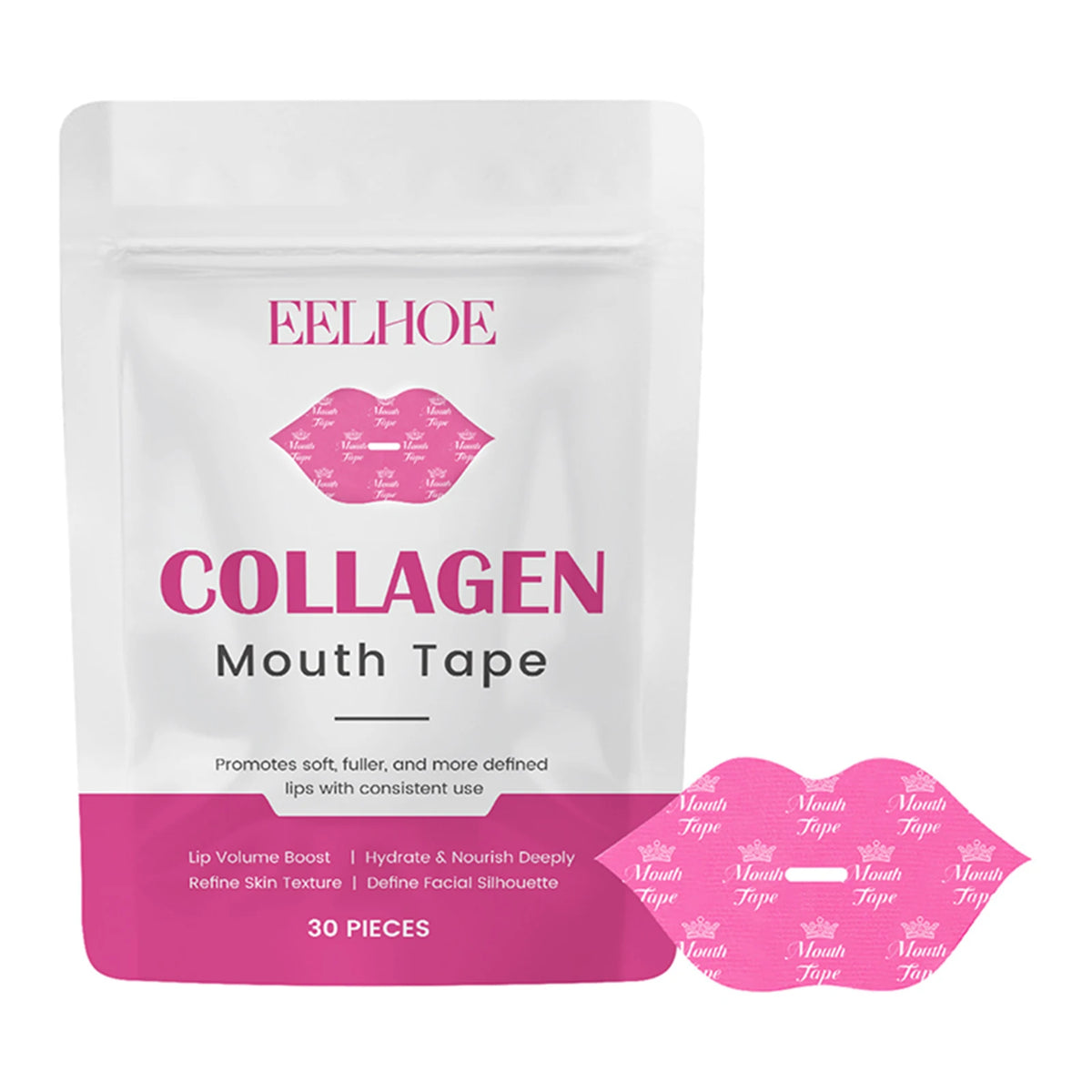 30pcs/Bag Collagen Beauty Tape,Hydrating Lip Sleep Mask For Fine Lines,Collagen Beauty Tape For Women Moisturizing Lip Care