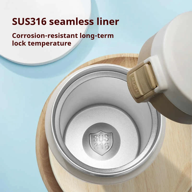 380/510ML Stainless Steel Thermo Bottle Coffee Cup  Outdoor Sports Vacuum Flask Car Thermal Cup Keeps Cold and Heat Thermal Mug
