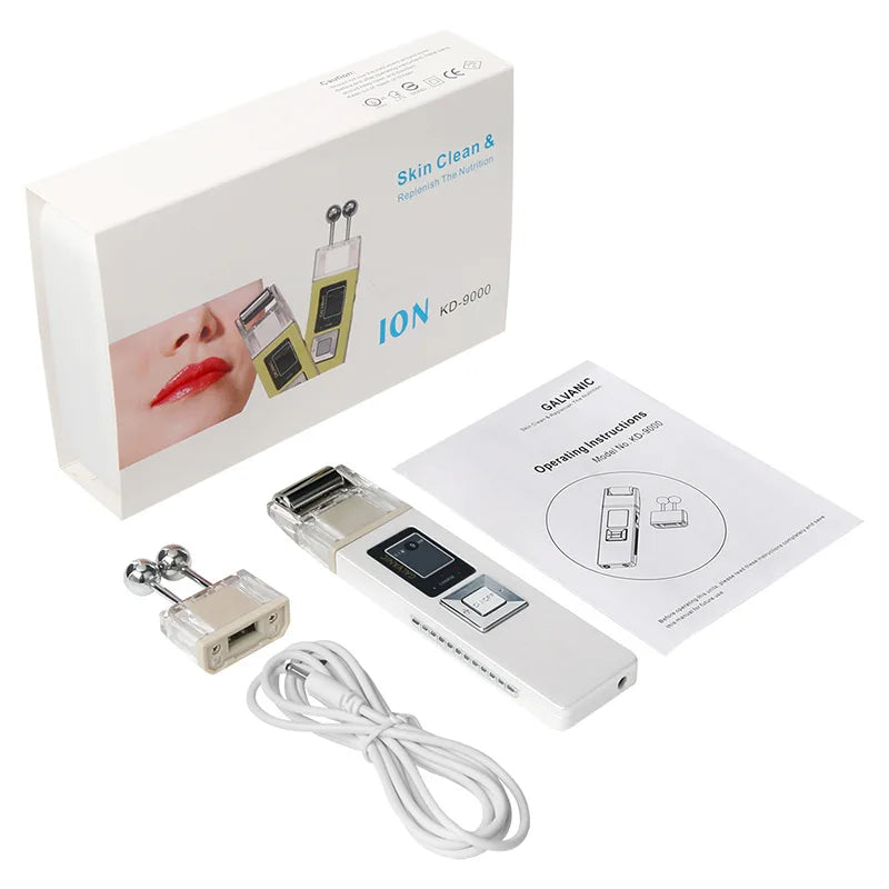 Microcurrent & Ion Facial Cleansing Device Pore Minimizer Skin Care Tool Home Use Beauty Instrument for Deep Cleansing