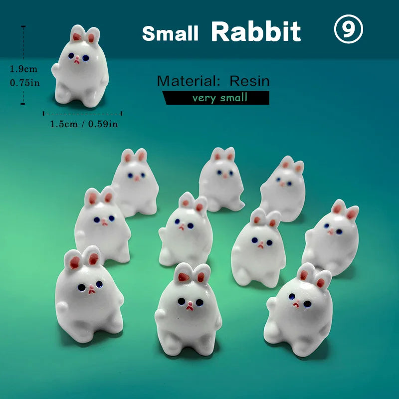 Christmas Easter Rabbit Pig Bear Sheep Frog Capybara Fox Cat Fish Bird Figurine Miniature Fairy Garden Decoration Accessories