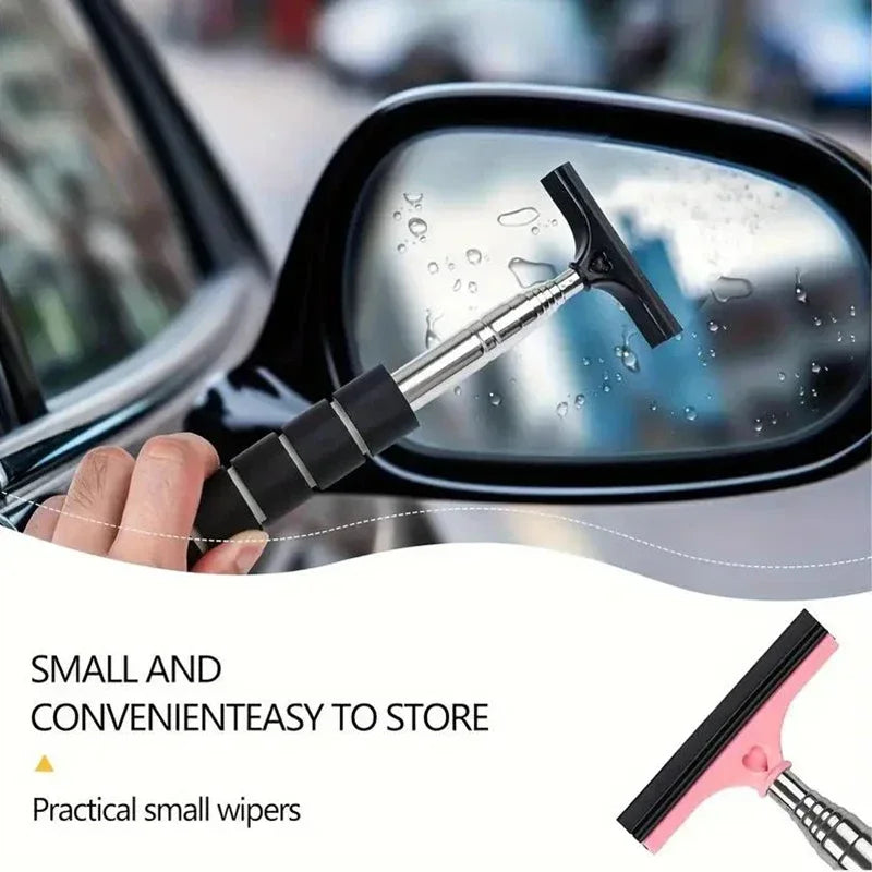 vvocci Wiper Auto Extendable Car Window Cleaning Car Glass Cleaning Tools Brush Rearview Mirror Rearview Wiper Stainless Steel