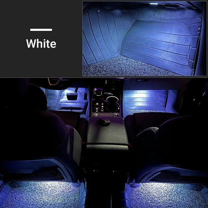 For Seat Leon Ibiza Ateca Toledo 2013~2025 Car Footwell Lights Kit Touch LED Lamps Interior Ambient Atmosphere Light Accessories