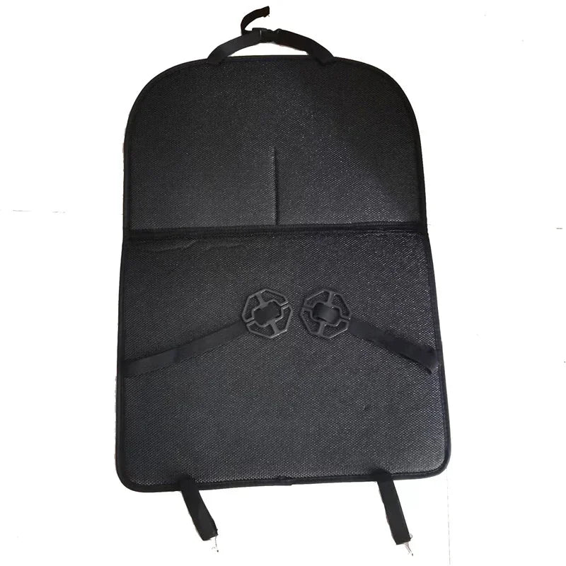 Car Seatback Protector Seat Back Protective Child Anti-Kick Mats Black Leather With Organizer Pocket Interior Accessories