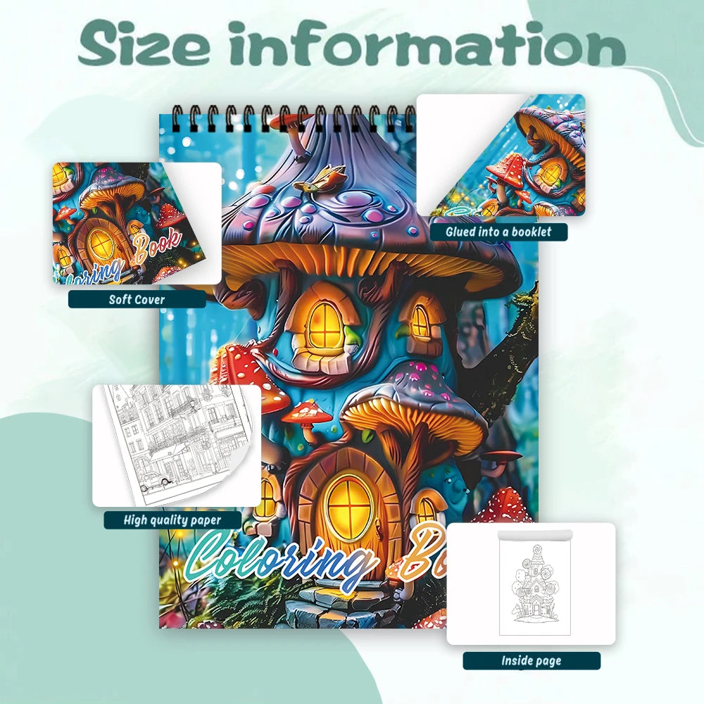 1pc,Teenagers Coloring Book-30 Different Patterns,100gsm,11.2x8.3 “Stress Relief,Easter,Birthday,Valentine's Day Gift