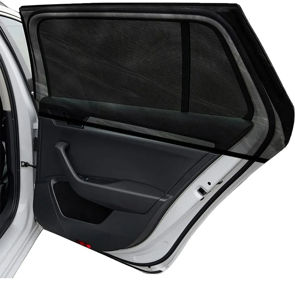 Car Sunshade Curtains Universal Side Window Shades SUV Curtains Protection Repellent Mosquito Mesh Net Sunshade Auto Accessories