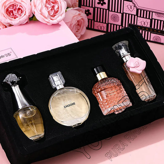 Brand Gift Box 4Pcs Set Perfume Women Parfum Femme 100ml Fresh Natural Floral Scent Spray Feminino Perfumes De Mujer Originales