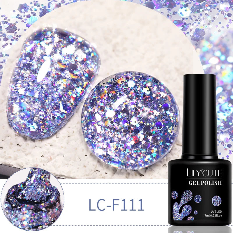LILYCUTE 7ml 9D Cat Magnetic Gel Nail Polish Iridescent Magnet Semi