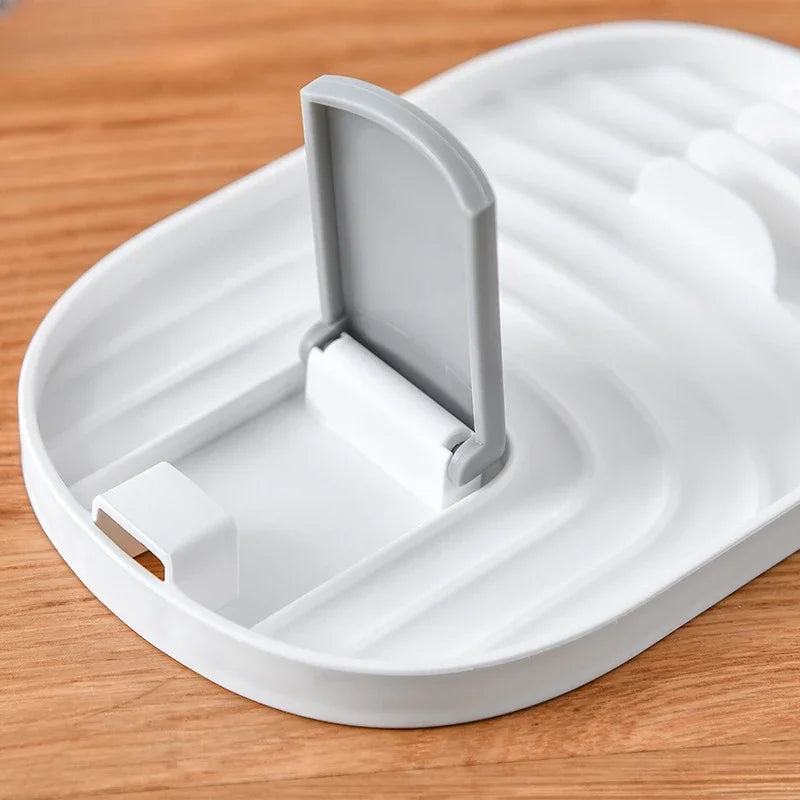 1pcs Polychrome Foldable Nordic Style Pot Holder Lid Shovel Storage Rack Practical Multifunctional Utensils for Kitchen Supplies