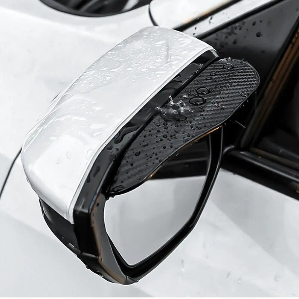 One Pair/2pcs New Car Protective Film Weather Visor Carbon Fiber Rear View Mirror Rearview Mirror Rain Eyebrow