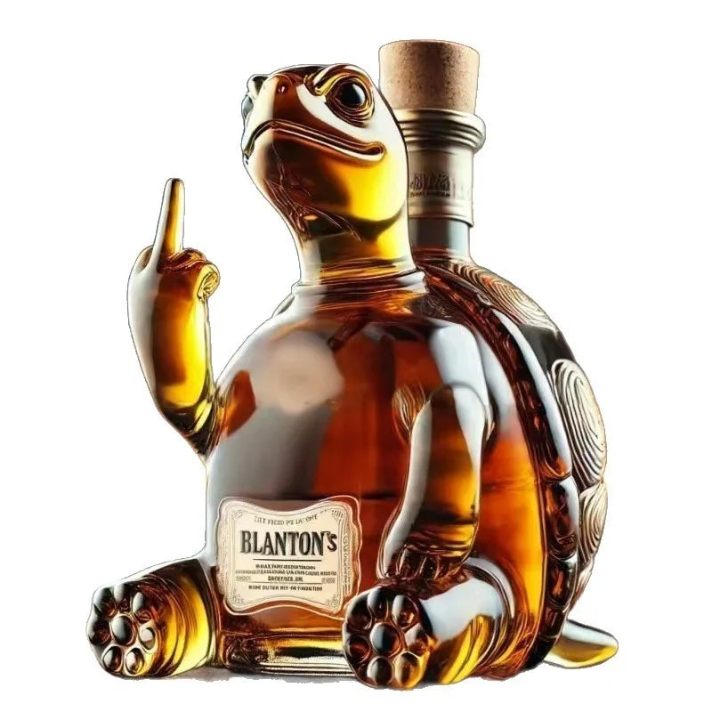 10Oz Funny Middle Finger Whiskey Glass Decanter Duck Turtle Dog Glass Whiskey Wine Bottle