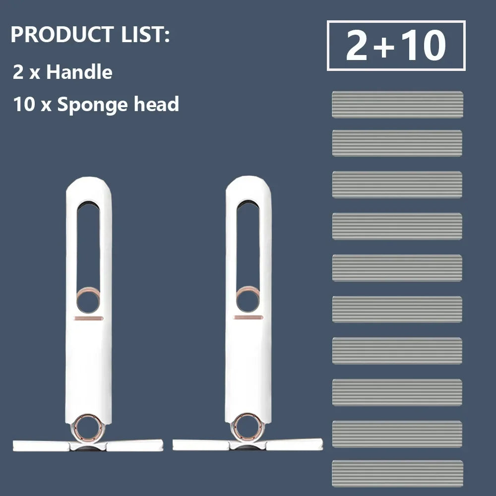 4/24Pcs Mini Squeeze Mop Mini Mop Desk Kitchen Car Clean Tools Mops with Self-squeezing Folding Home Cleaning Floor Washing Mops