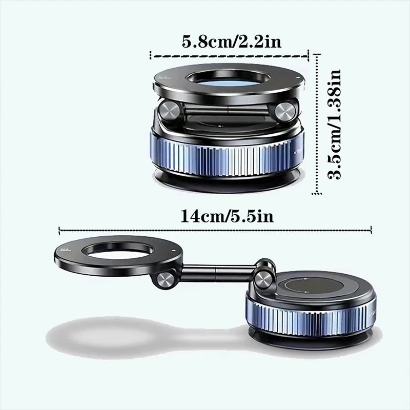 Vacuum Magnet Bracket Upgraded Version Multi-angles Adjustment Strong Magnetic Suck Design Foldable Car Navigation Phone Holder