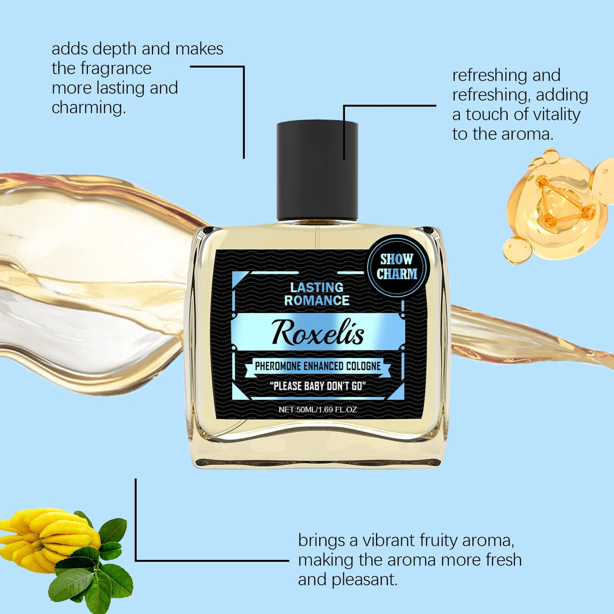 Roxelis 50ml Men Eau De Toilette, With A Sophisticated Gentleman Aroma Perfect For Dating An Ideal Refined Men's Fragrance