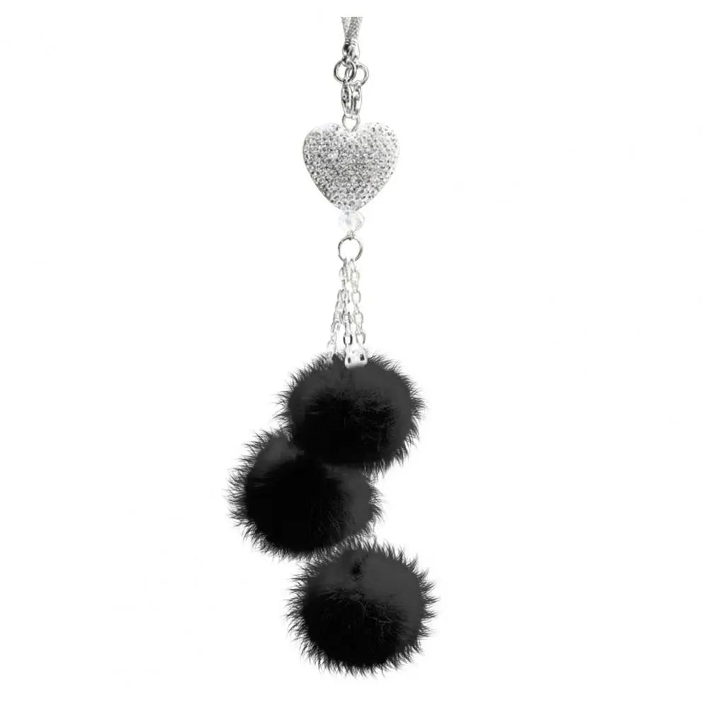 Fashion Diamond Car Accessorie Bling Hairball Pendant Auto Rearview Mirror Pendant Birthday Gift Auto Decoraction Ornaments