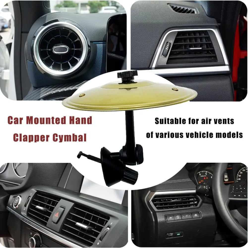 Car Cymbal, Car Cymbal Air Vent, Mini Drum Crash Cymbal for Car Vent, Suitable for All Types of Vehicles