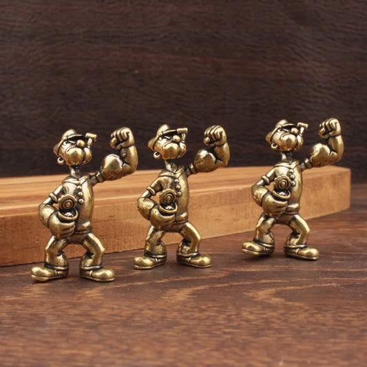 1/3 piece brass solid Popeye creative desk tea table art ornaments decoration car home desktop ornaments