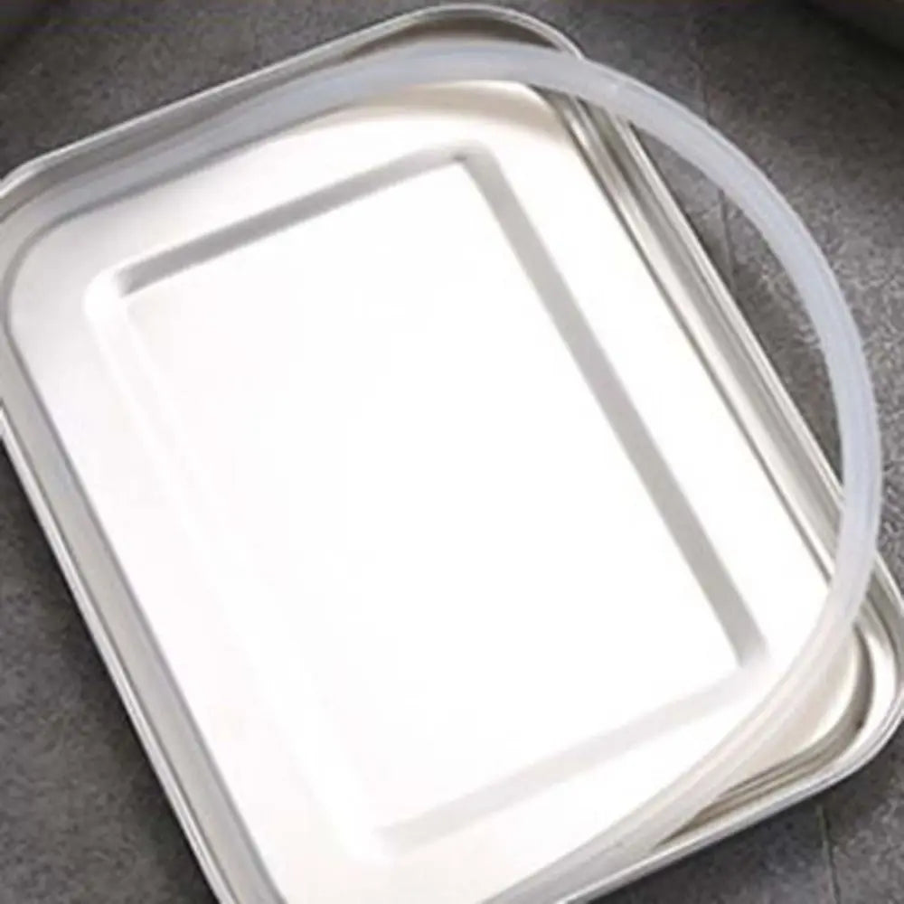 Rectangular 304 Stainless Steel Lunch Box Separated Removable Partitions Food Container Leakproof with Sealing Strip