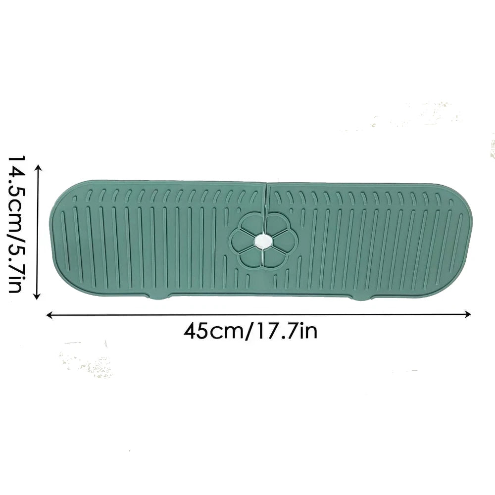Kitchen Faucet Splash Pad Silicone Sink Faucet Splash Guard Mat Sponge Drain Pad Countertop Protector for Kitchen Bath Gadgets