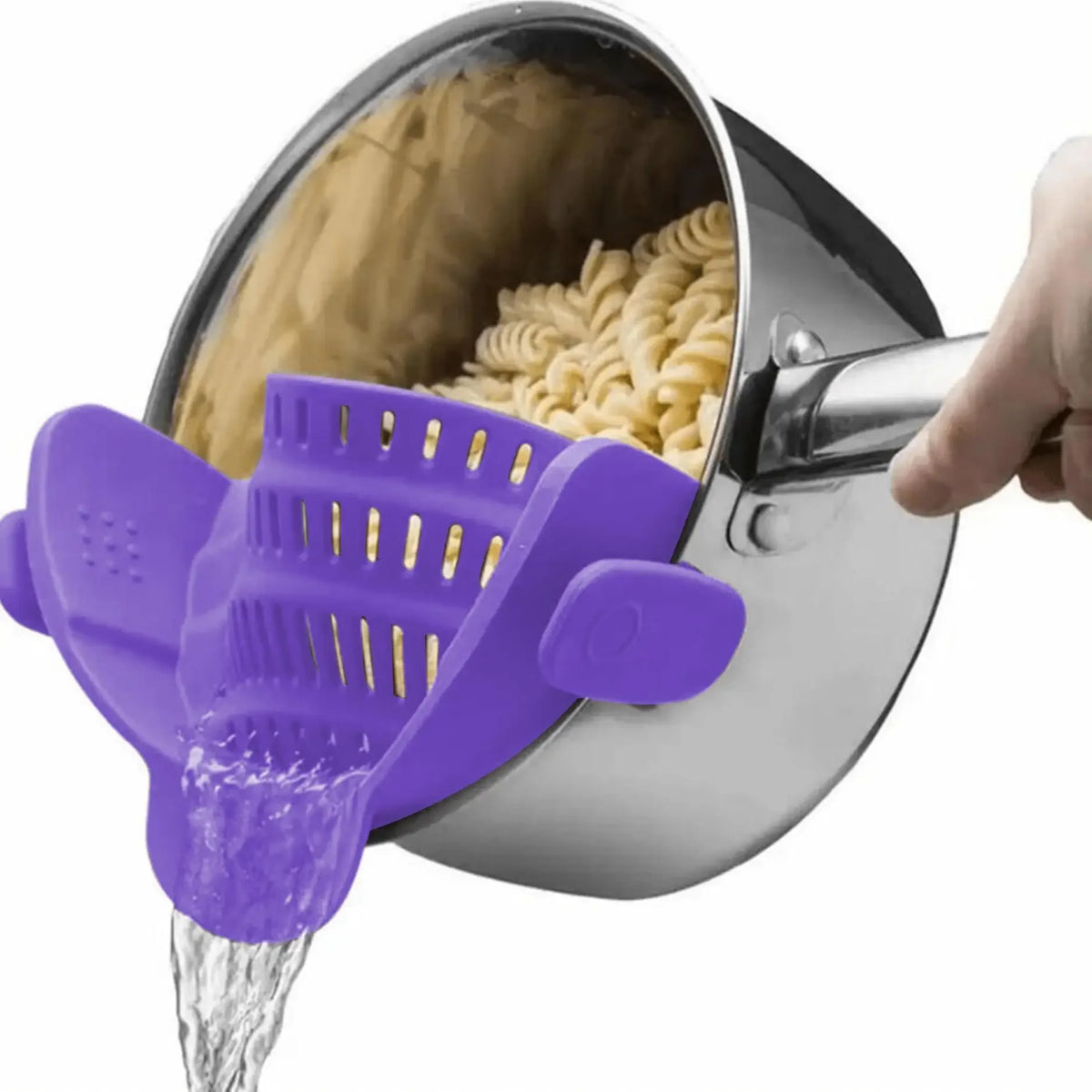 Silicone Clip Pot Strainer Anti Spill Water Drain Filter Adjust Design Pots Pans Bowls Perfect Straining Cooking Helper 1PC