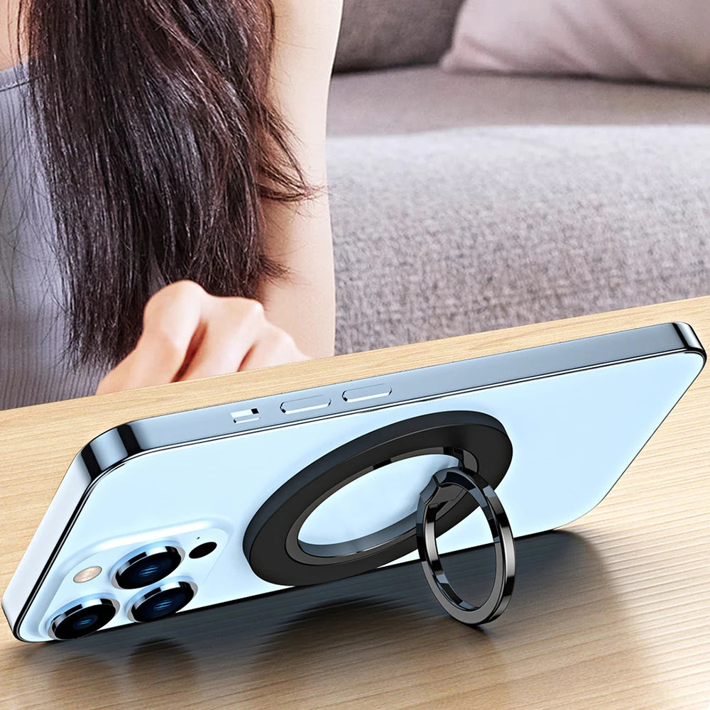 For Tablet Magnetic 2 Sections Simplicity Rotation Ring Phone Handphone Ipad Holder Double Side Silicone