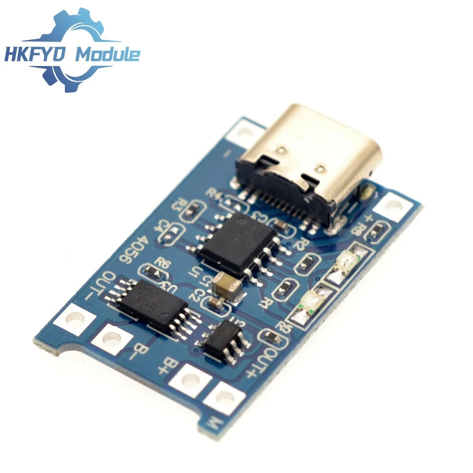 1-100PCS TP4056 Type-C 1A Lithium Battery Charger Module – 5V for 18650 Li-ion with Dual Protection, USB-C Charging Board
