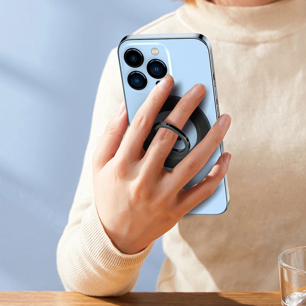 For Tablet Magnetic 2 Sections Simplicity Rotation Ring Phone Handphone Ipad Holder Double Side Silicone