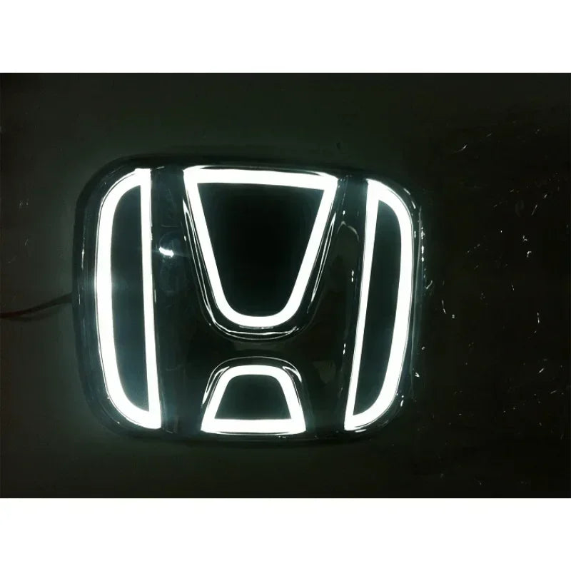 5D Car Rear LED Emblem Light Badge Sticker for Honda Logo Fit Civic Accord Odyssey Pilot CRV XRV City Auto Decals Accessories
