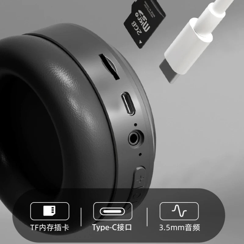M5 Over Ear HIFI Stereo Headsets Wireless Bluetooth 5.3 Headphones Sports Gaming Earphones Support TF/AUX Noise Reduction