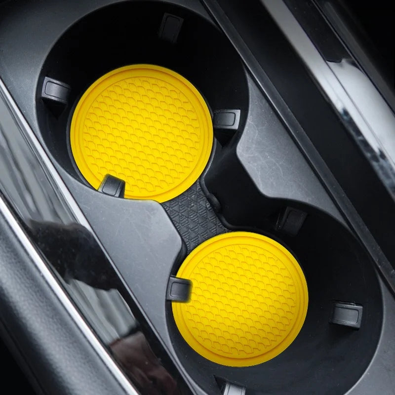 2pcs Car Auto Cup Holder Anti Slip Insert Coasters Pads Interior Accessories Universal Fits Perfectly For Most Cups