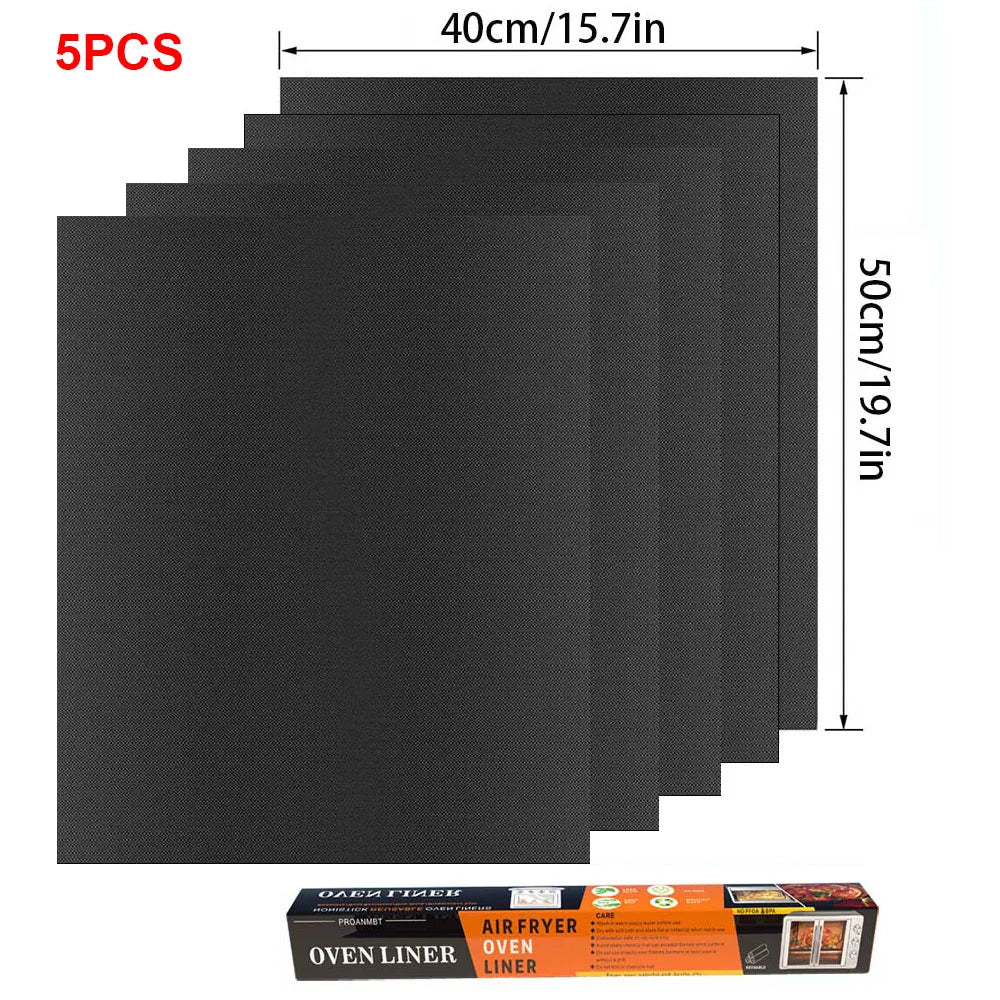BBQ Grill Mat Non-stick Reusable Heat Resistant Extra Thick Pad Oven Liners Baking Mats Easy Clean Kitchen Outdoor Barbecue Tool