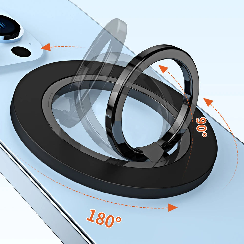 For Tablet Magnetic 2 Sections Simplicity Rotation Ring Phone Handphone Ipad Holder Double Side Silicone