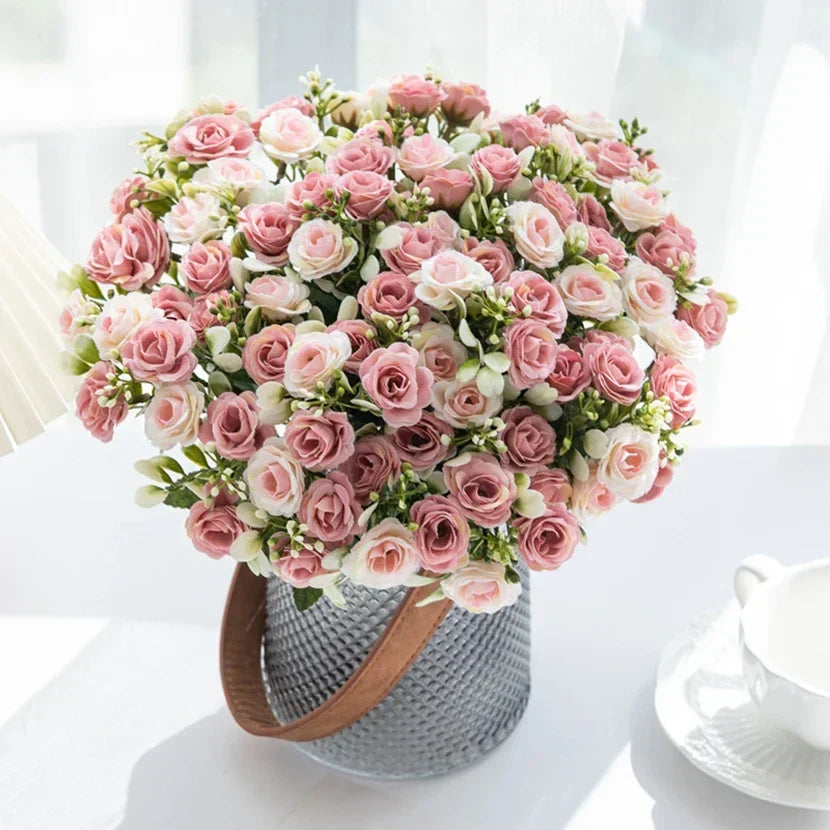 Silk Rose Bouquet Decor
