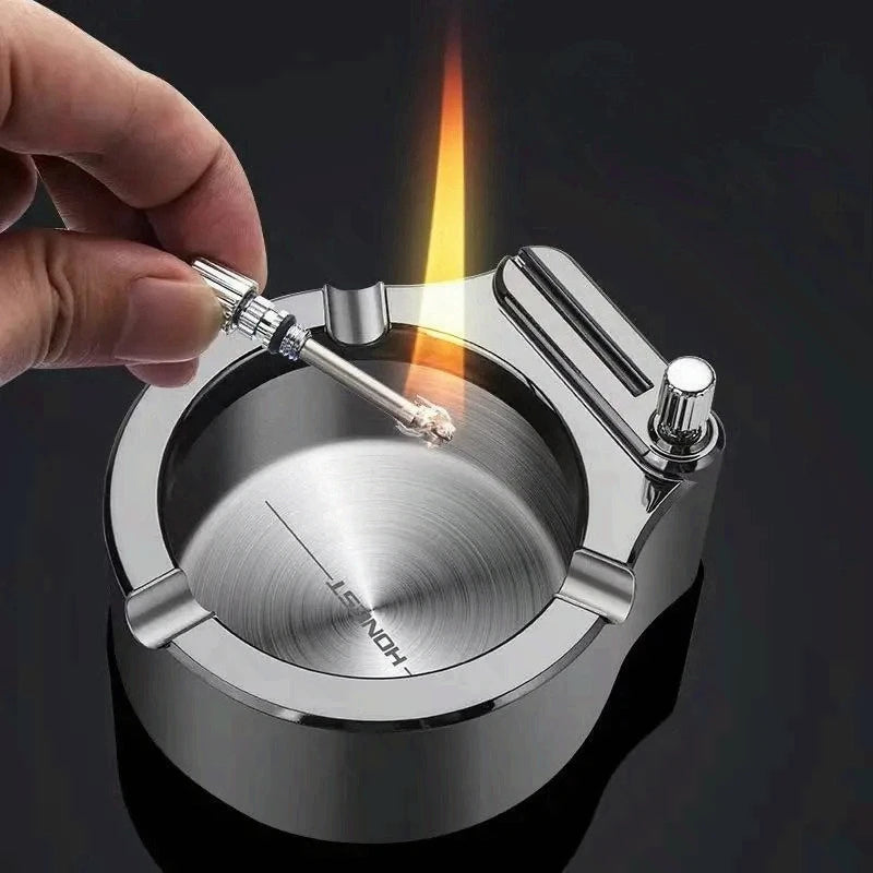 HONEST New Kero sene Windproof Ashtray Lighter Creative Cool Match Lighter Men's Festival High end Gift Smoking Accessories