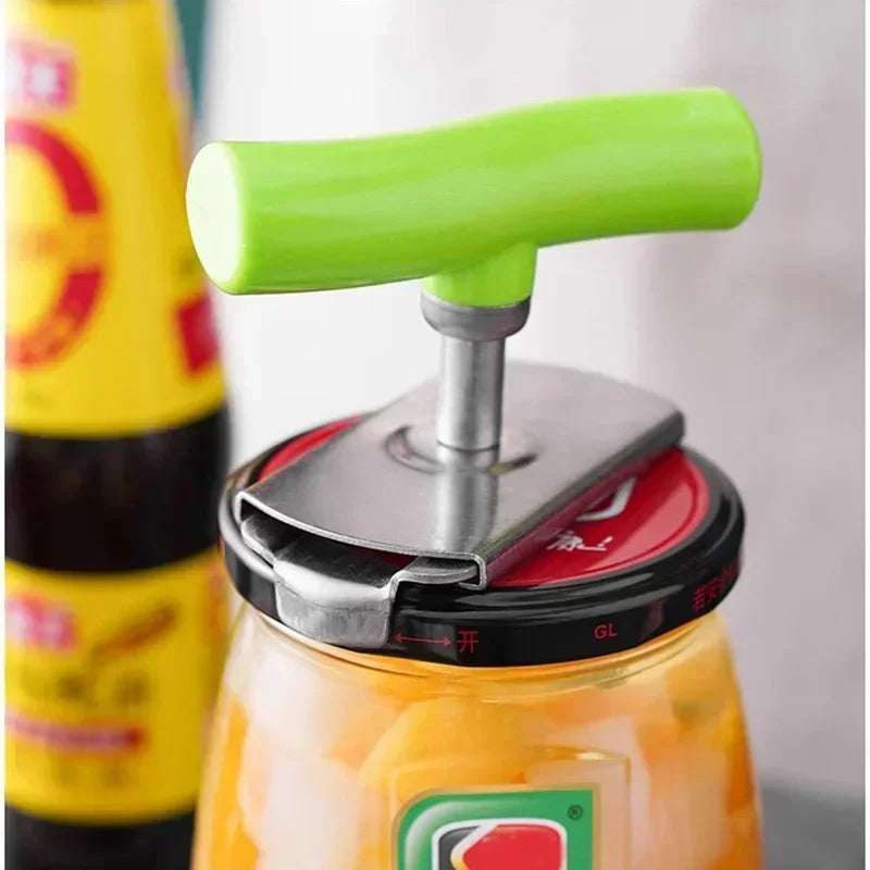 1PCS Stainless Steel Rotary Lids Off Jar Opener Adjustable Bottle Cap Opener Labor-saving Glass Bottle Canned For Kitchen Gadget