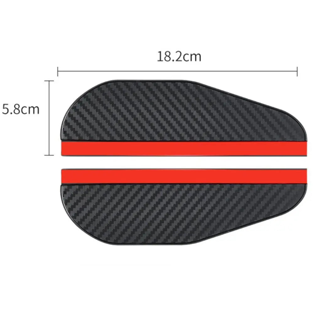 One Pair/2pcs New Car Protective Film Weather Visor Carbon Fiber Rear View Mirror Rearview Mirror Rain Eyebrow