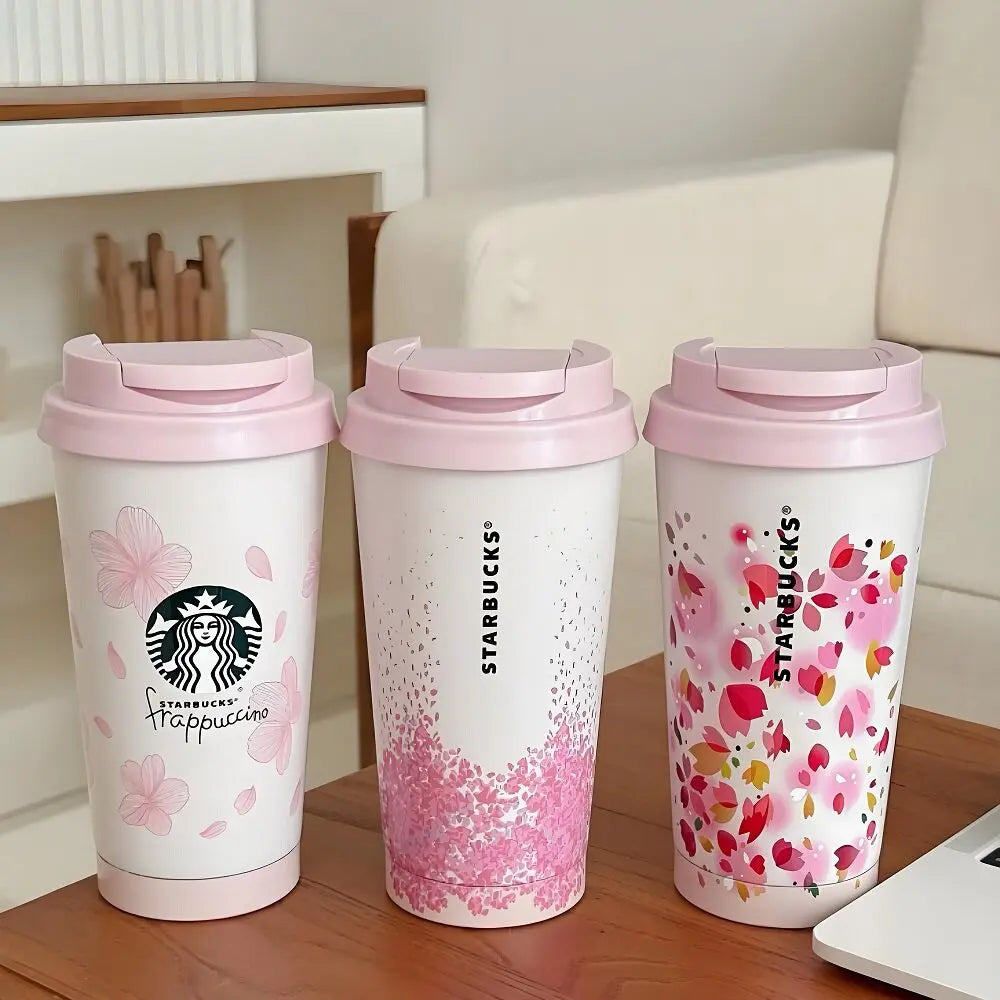 Starbucks Cherry Blossom World Thermal Coffee Cup 304 Stainless Steel Insulated Mug Stylish Portable Drinkware For Daily Life