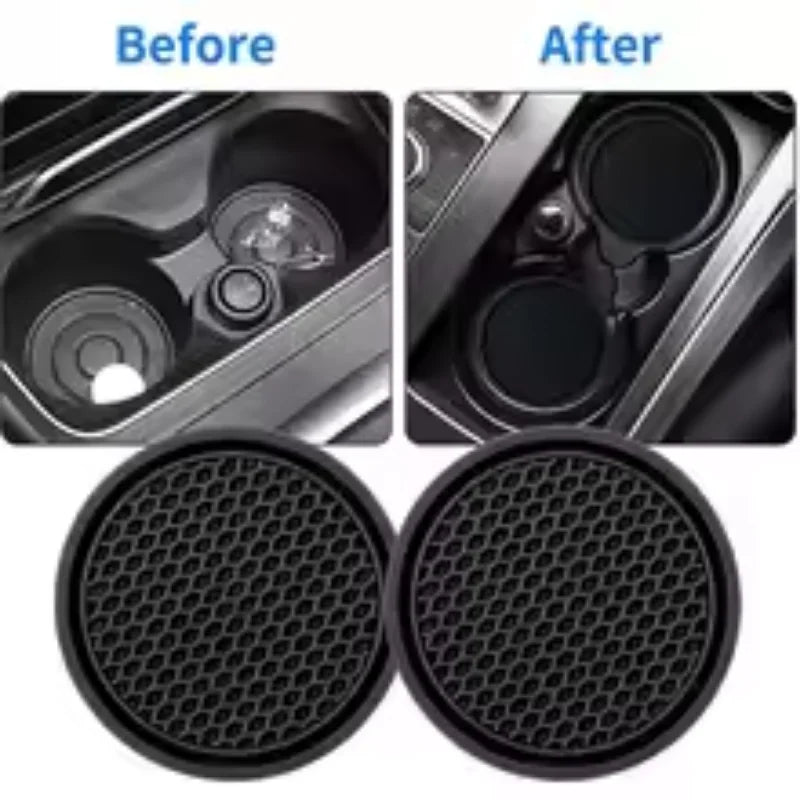 2pcs Car Auto Cup Holder Anti Slip Insert Coasters Pads Interior Accessories Universal Fits Perfectly For Most Cups