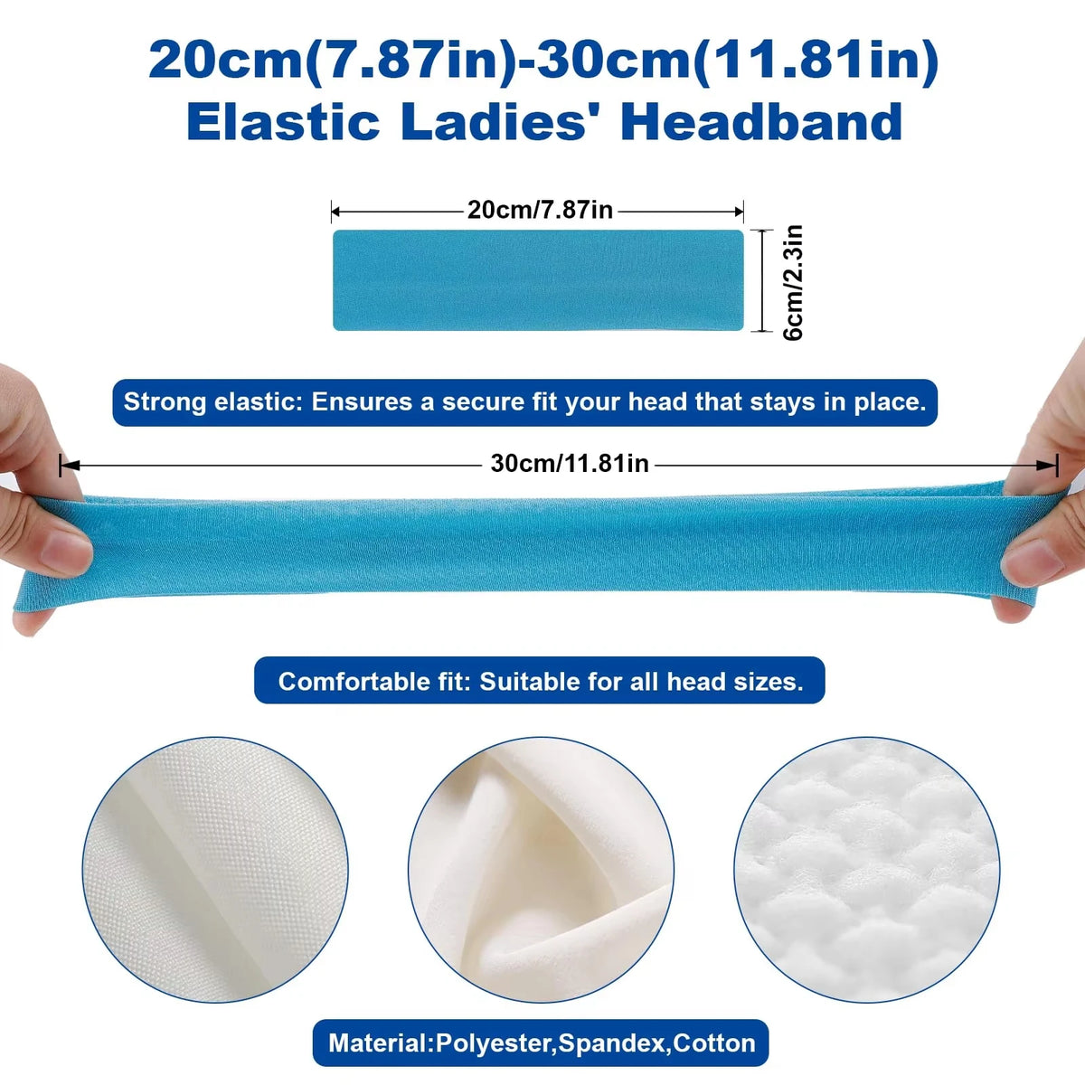 Random style anti slip headband for women's fashion sports headband, soft fabric elastic headband, suitable for wearing during exercise, yoga, and running, women's hair accessories