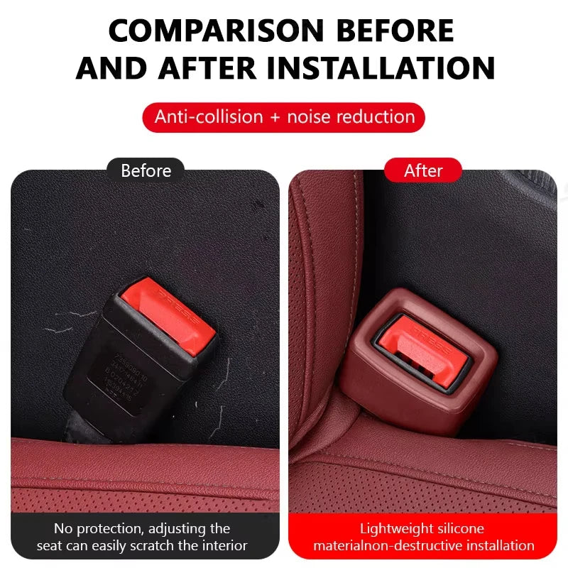 New Car Seat Belt Buckle Cover Anti Scratch Seatbelt Button Protector Seat Belt Protection Cover Car Interior Accessories