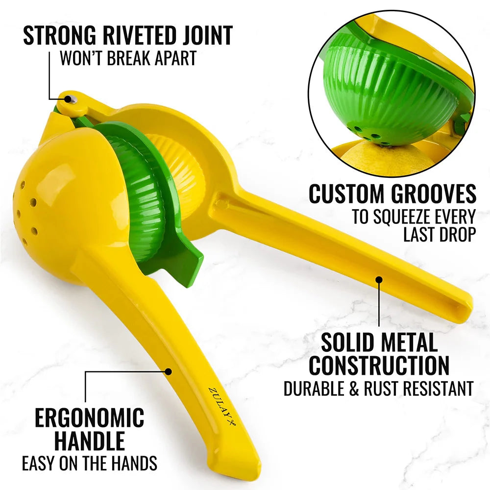 1pc Lemon Squeezer  Fresh Orange Citrus Lime Fresh Fruit Juicer Press Metal Hand Press Extractor Portable Manual Juicer