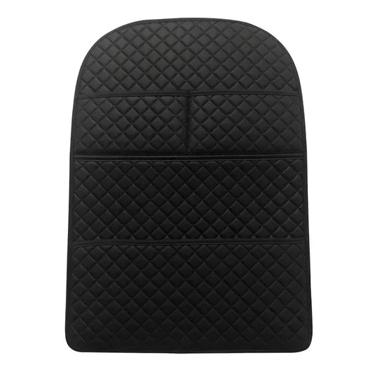 Car Seatback Protector Seat Back Protective Child Anti-Kick Mats Black Leather With Organizer Pocket Interior Accessories
