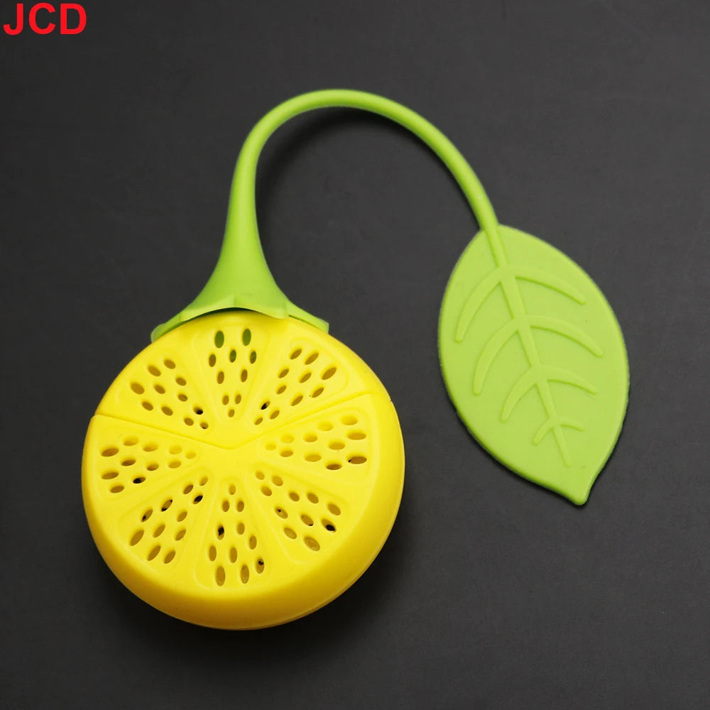 Silicone Strawberry+Lemon Loose Cute Owl Tea Leaf Strainer Herbal Spice Infuser Filter Diffuser Tea bag tea maker tea infuser ﻿