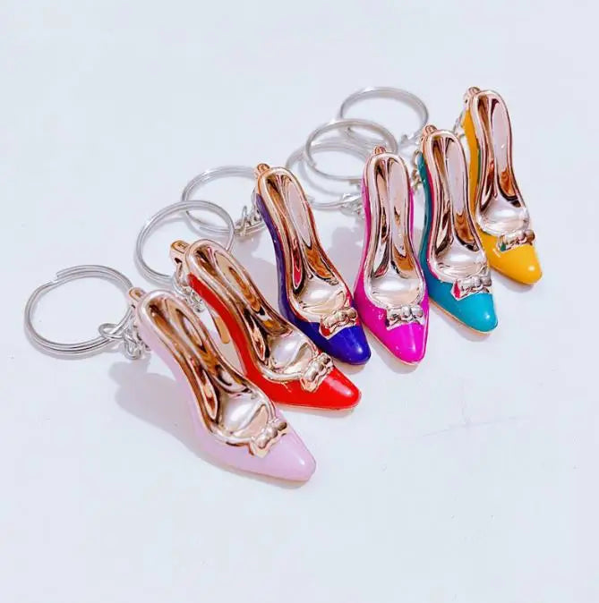 1PCS Cute cartoon keychain high heel key ring chain bag pendant car pendant For Women Jewelry  YS-253
