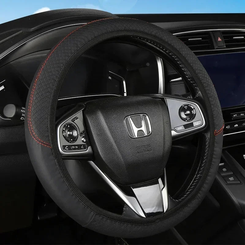 Universal 37-38.5cm Car Steering Wheel Cover Microfiber Leather Soft Anti-Slip Steering Wheel Protection Auto Accessories Amagi