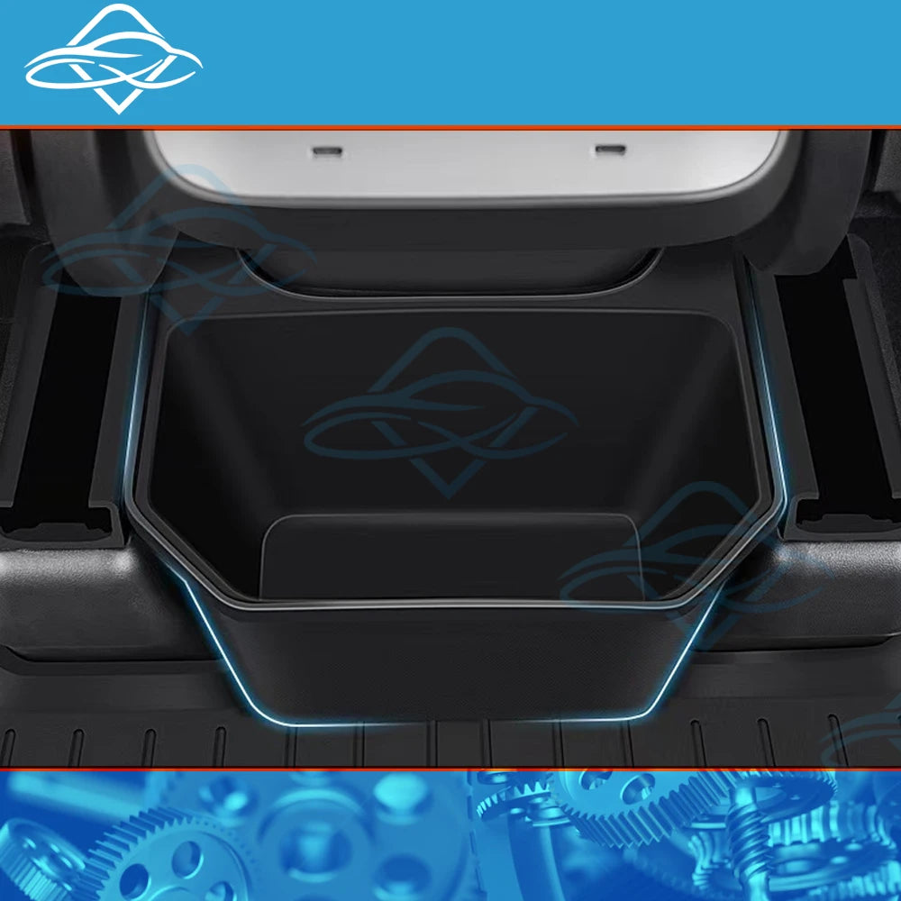 Rear Seat Storage Box for Tesla Model Y Juniper 2021-2024 Organizer Center Console Bins Backseat Trash Can Garbage Accessories