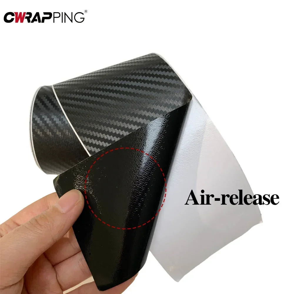 3D Carbon Fiber Car Sticker Anti-Scratch Waterproof Carbon Fiber Auto Door Sill Side Protector Stickers for Car Accessories